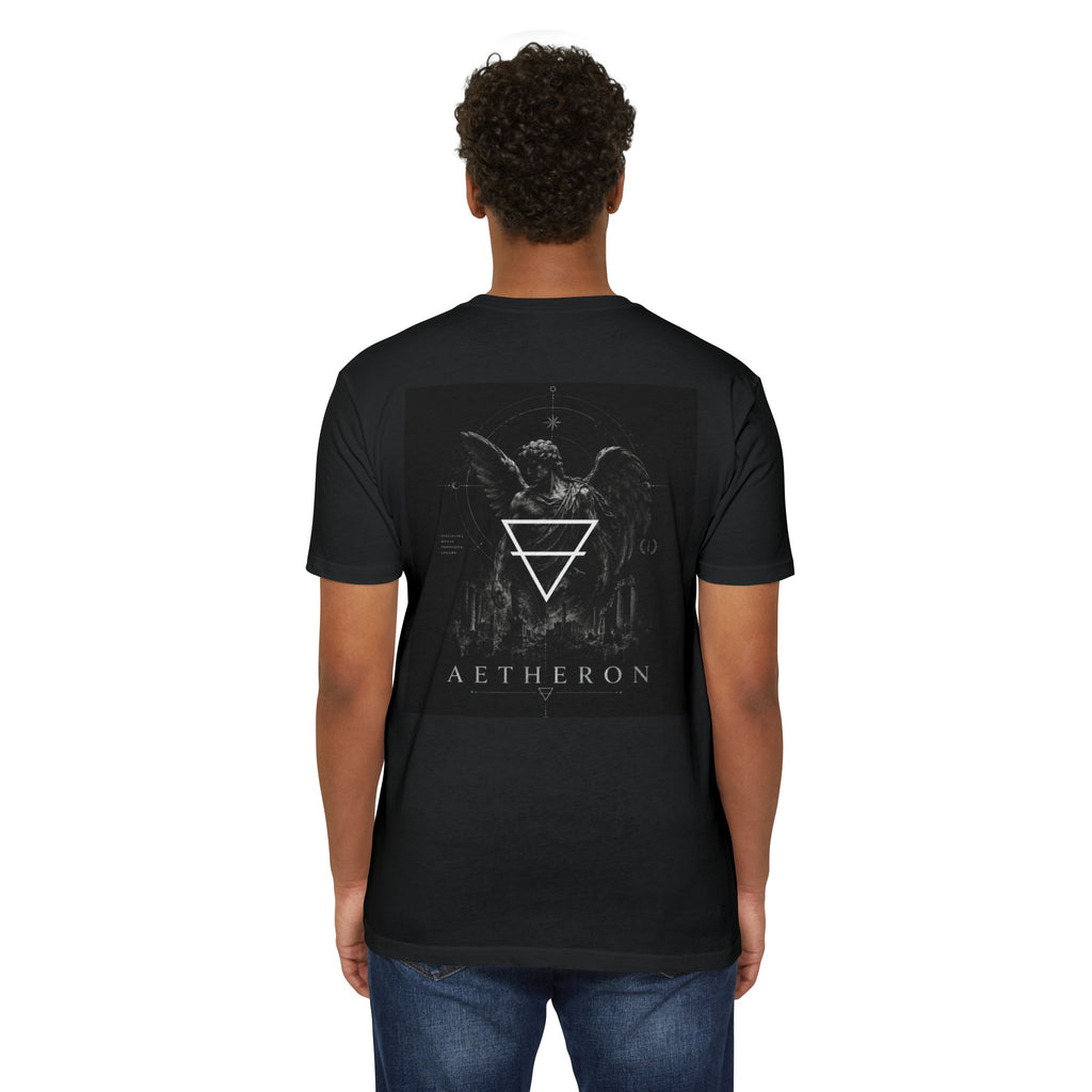 Aetheron Celestial Angel Tee – Gothic Sculpture Back Print